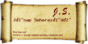 Jónap Seherezádé névjegykártya